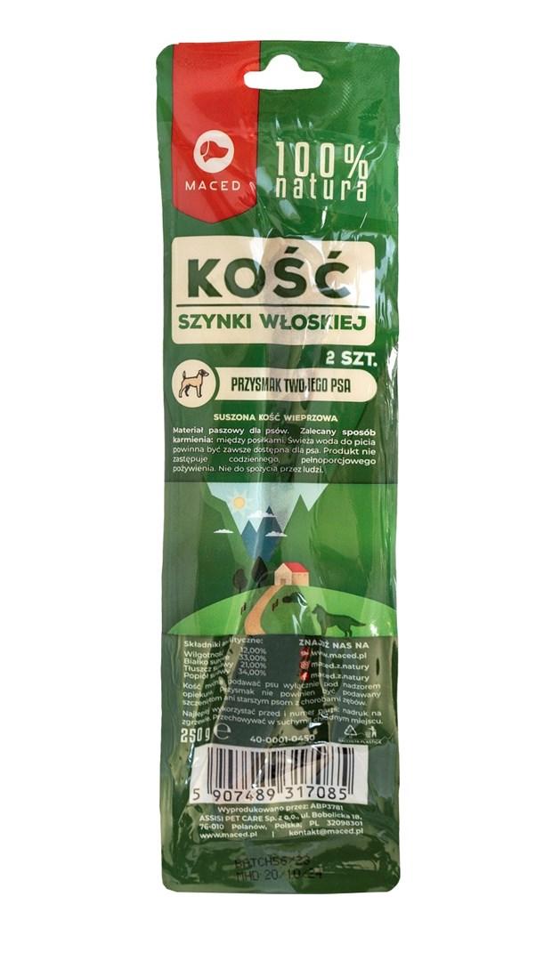 Hundegodbid tyggeben af Parma-skinke – MACED – 2 × 250 g billede