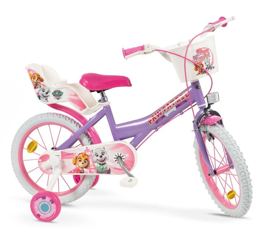 Børnecykel 16" TOIMSA Paw Patrol - lilla med støttehjul billede