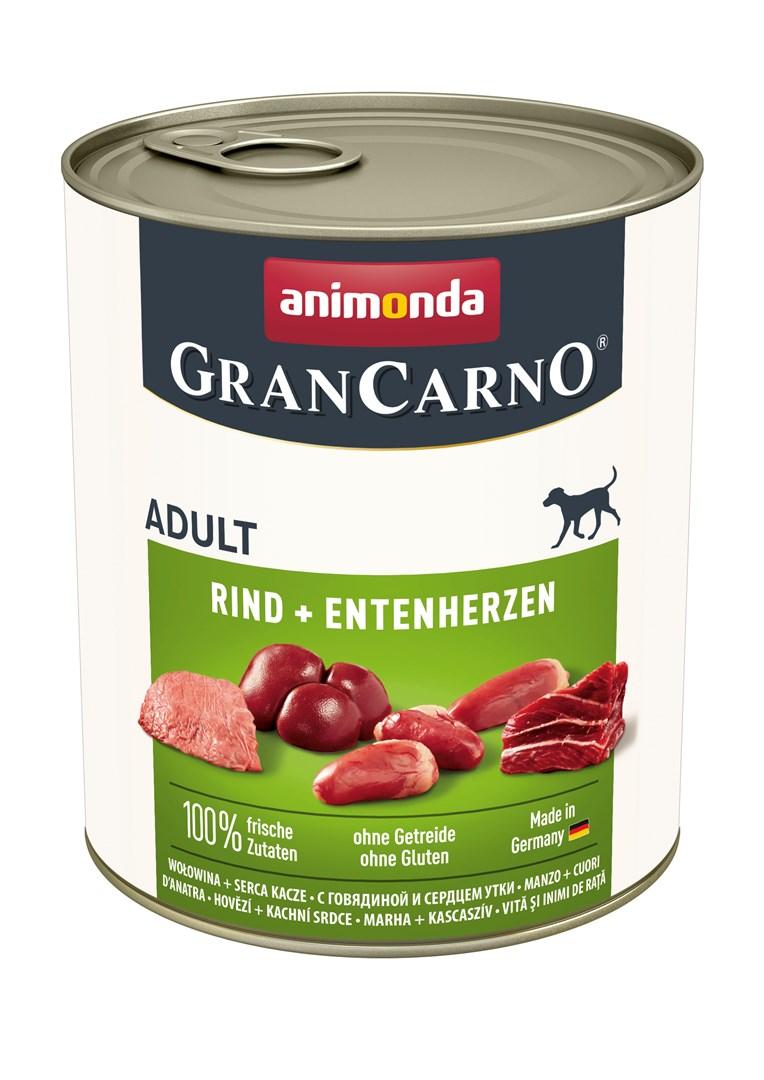 Hundefoder vådfoder Animonda GranCarno Adult okse & andehjerter 400 g billede