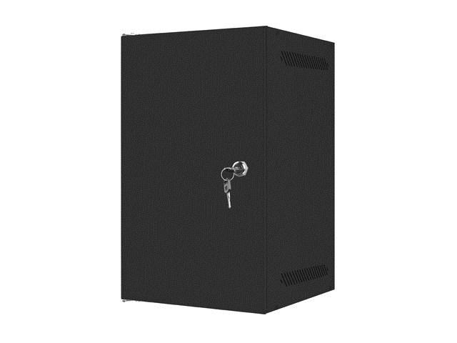 Vægmonteret rackskab 10" 9U - Lanberg, 28 × 31 cm, sort billede