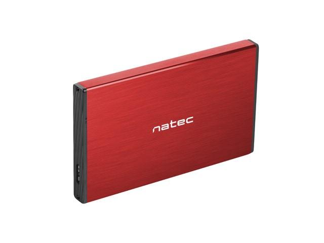 Eksternt harddiskkabinet 2,5" USB 3.0 - NATEC Rhino Go, rød billede