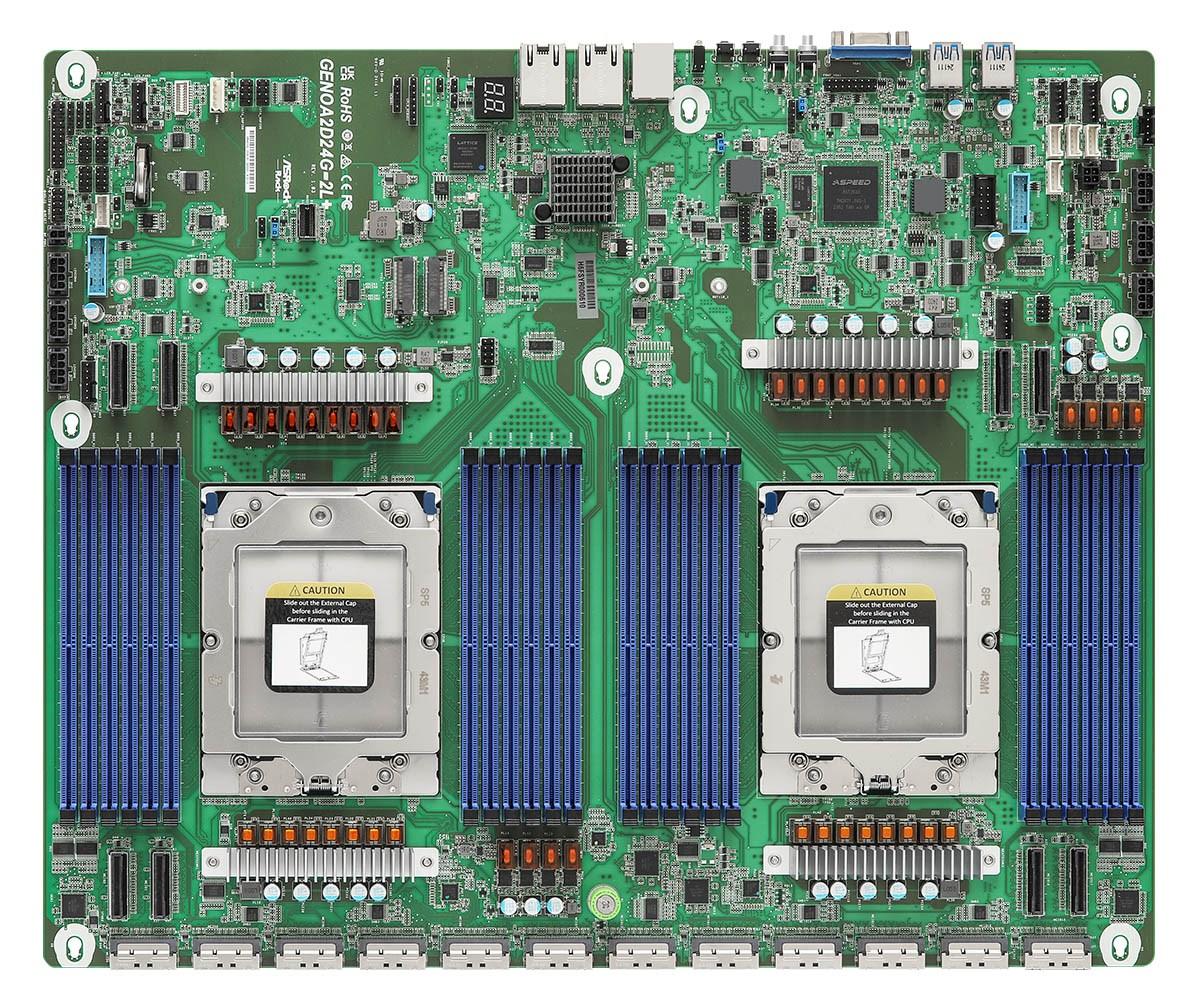 Bundkort til server – Asrock GENOA2D24G-2L+ AMD Socket SP5