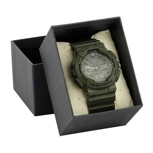 Sportsur M-TAC - Olive, elektronisk armbåndsur 12/24 t billede