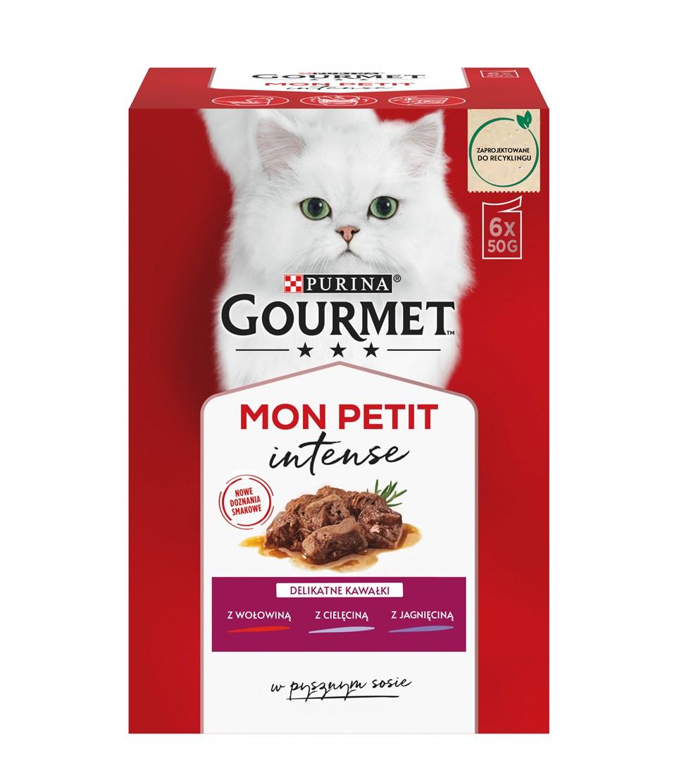 Vådfoder til kat – Purina Gourmet Mon Petit Meat Mix, 6 x 50 g billede