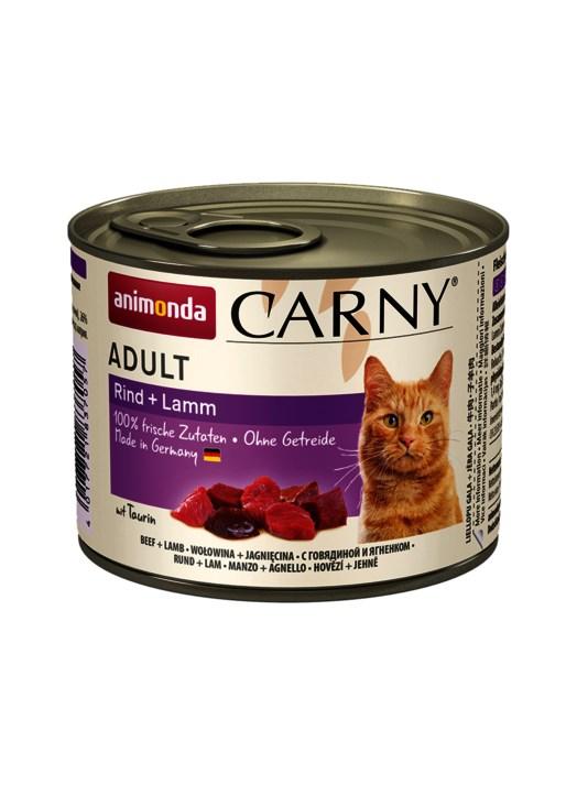 Vådfoder til kat – animonda Carny Adult, Okse & Lam, 200 g billede