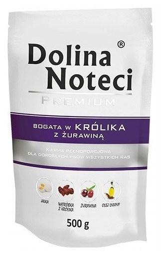 Hundefoder vådfoder Dolina Noteci Premium - rig på kanin med tranebær, 500 g billede
