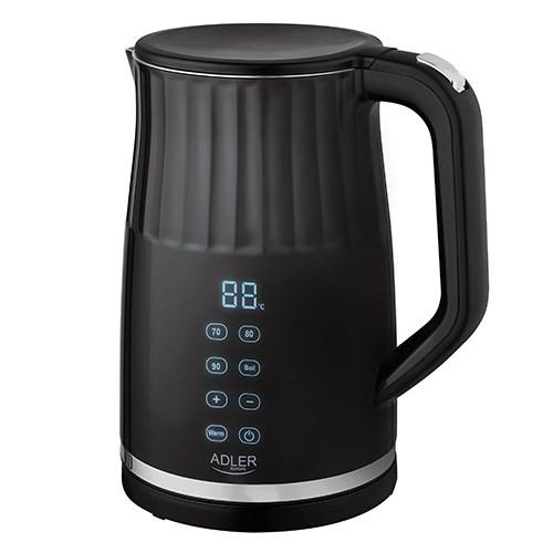 Elkedel med temperaturstyring 1,7 l - Adler AD 1350, sort billede