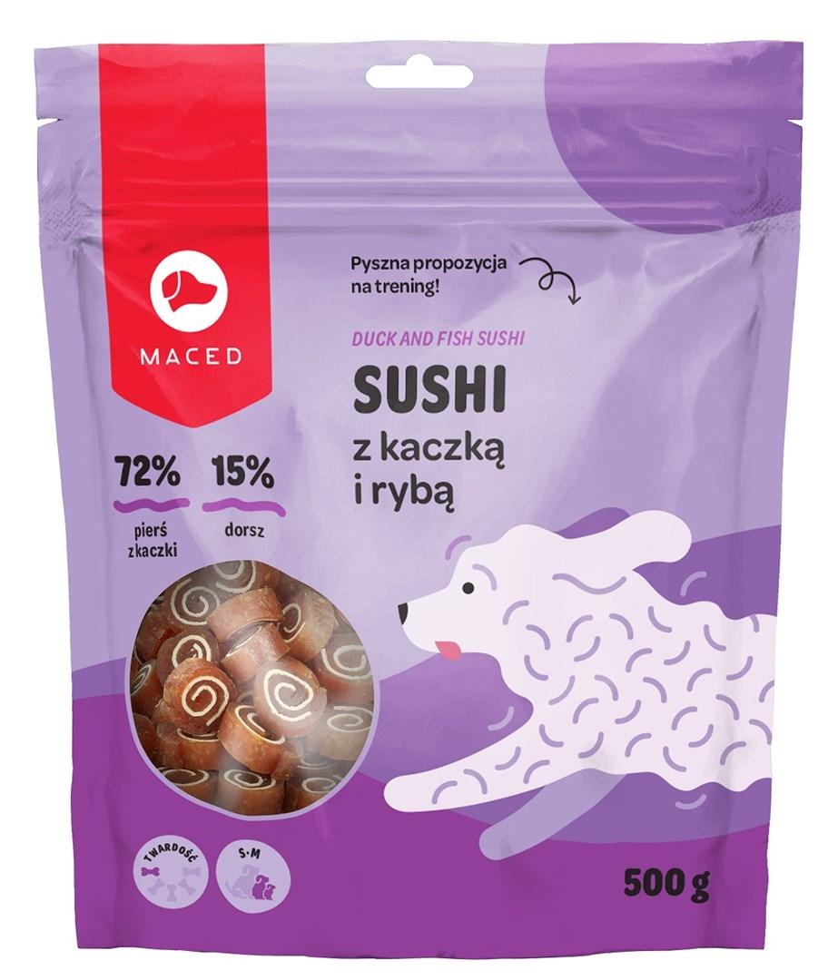 Hundegodbidder MACED ande- og fiske-sushi – 500 g billede