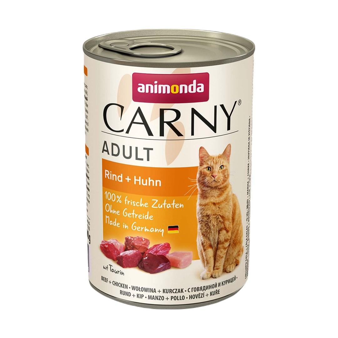 Vådfoder til kat – Animonda Carny Adult okse og kylling 400 g billede