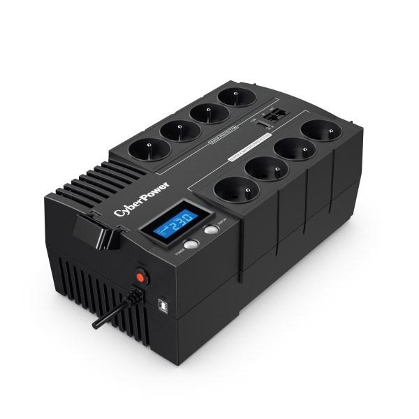 UPS med display – CyberPower BR1000ELCD-FR, Line-Interactive, 1 kVA / 600 W, 8 Schuko-udtag billede