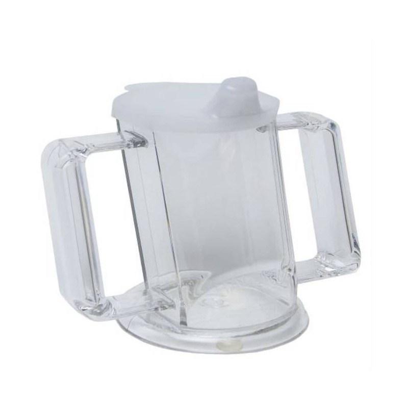 Krus med tud og dobbelt håndtag 250 ml - SUNDO, transparent billede