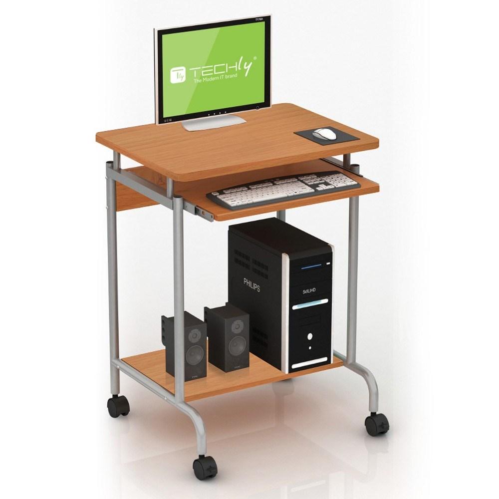 Skrivebord til computer TECHly Compact ICA-TB S005, bøg billede