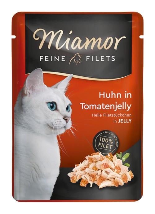 Vådfoder til kat – Miamor Feine Filets Kylling i tomatgelé, 100 g billede