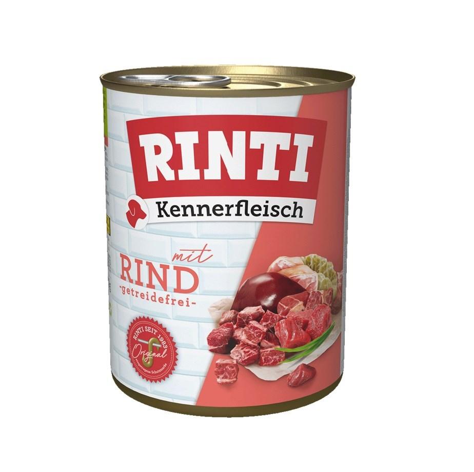 Hundefoder vådfoder RINTI Kennerfleisch oksekød 800 g billede