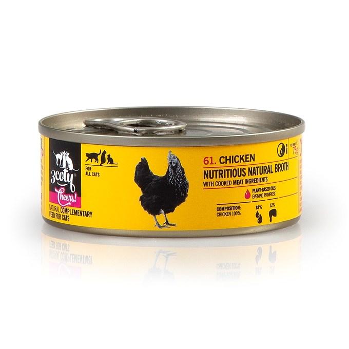 Vådfoder til kat – 3coty Chicken Cheers! 75 g billede