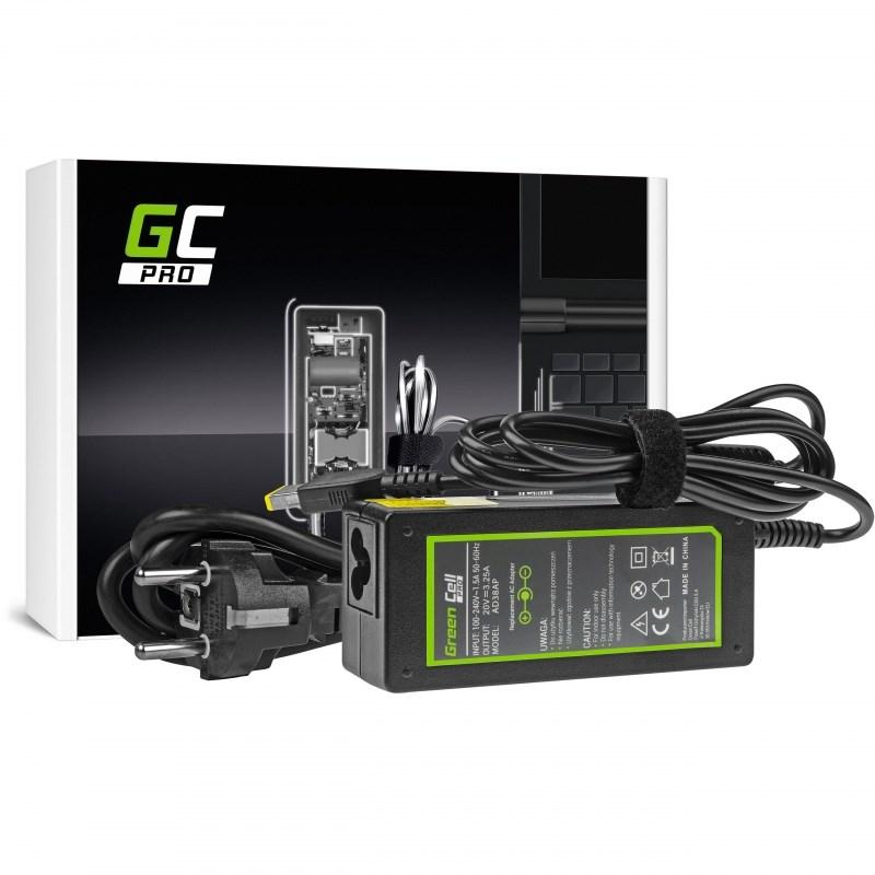 Laptop oplader 65 W - Green Cell AD38AP (Lenovo, 20 V, sort) billede