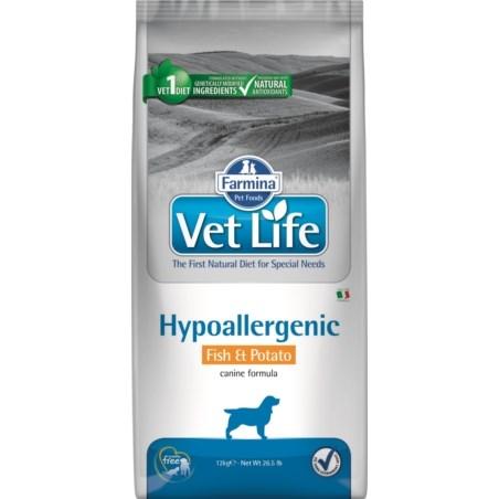 Hundefoder - Farmina Vet Life Hypoallergenic Fish & Potato, tørfoder, 12 kg billede