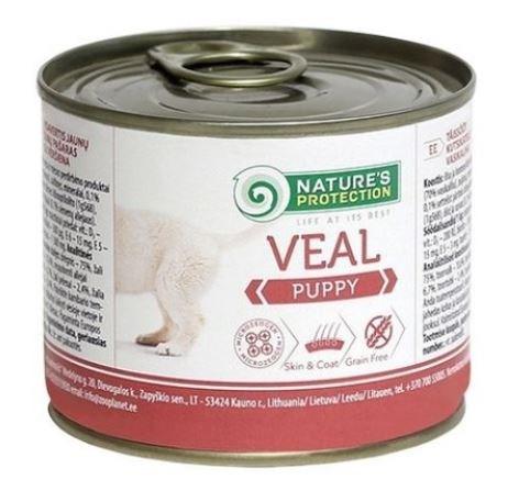 Hundefoder vådfoder – Nature's Protection Puppy Kalv, 200 g billede