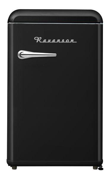 Køleskab fritstående Ravanson Retro 118 l – sort billede