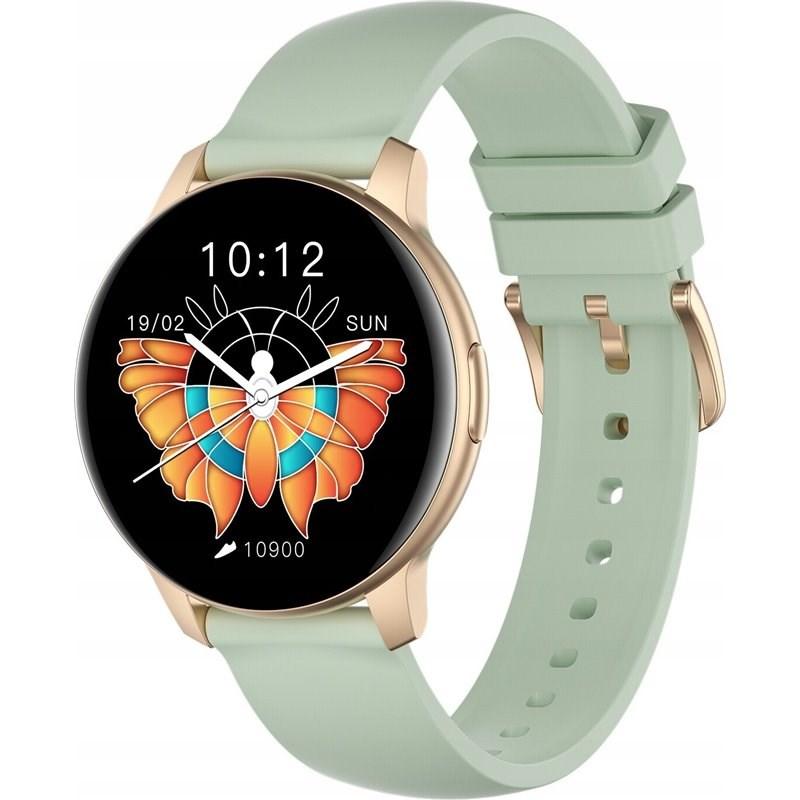 Smartwatch OROMED ORO Active Pro 1 – guld urkasse, grøn rem, 40 mm billede