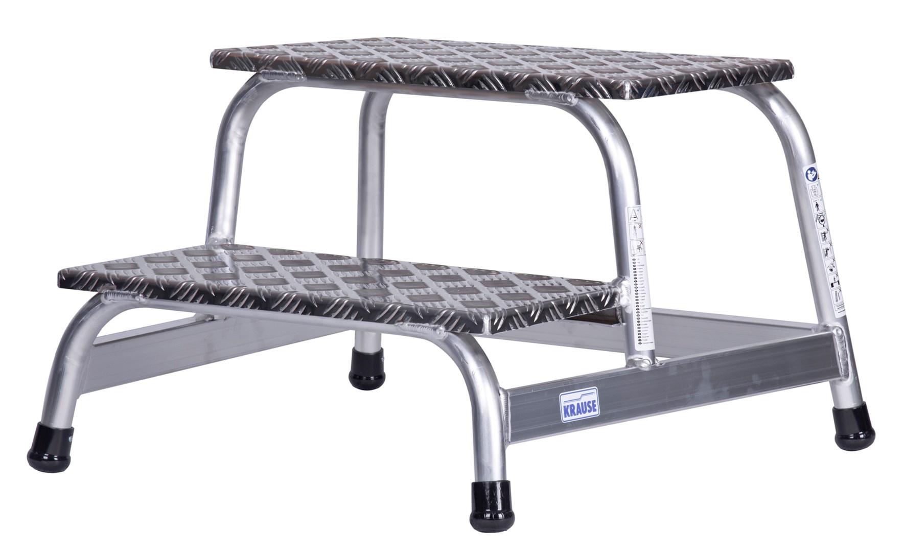 Arbejdspodie 2-trins - Krause Stabilo, sølv, aluminium billede