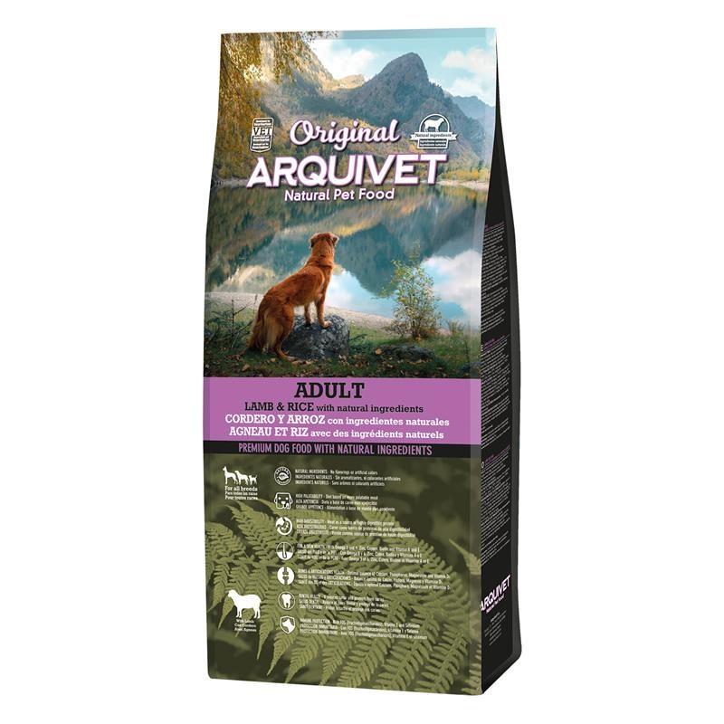 Hundefoder tørfoder ARQUIVET Adult lam og ris 12 kg billede