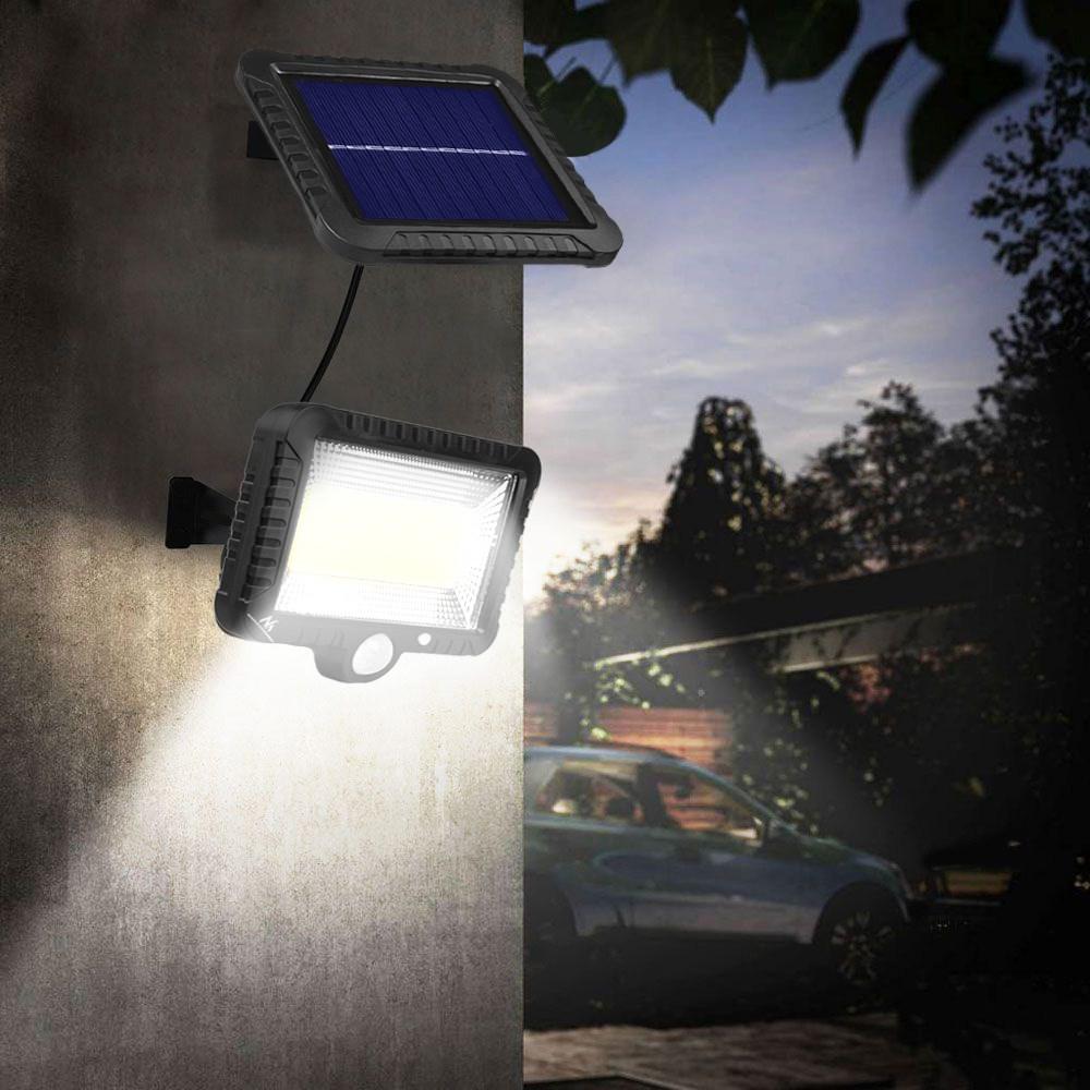 Solcelle projektør med sensor – Maclean MCE438, 5 W, 400 lm, 6000 K, IP44 billede