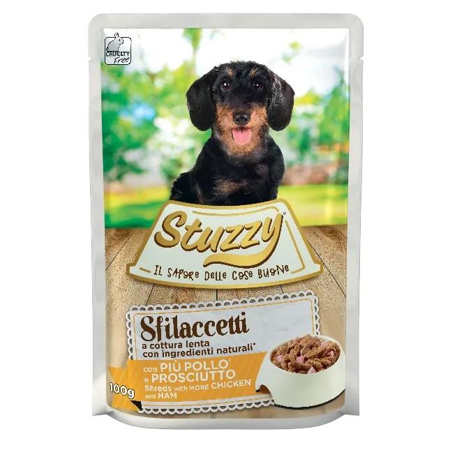 Hundefoder vådfoder Stuzzy – kylling med skinke, 100 g