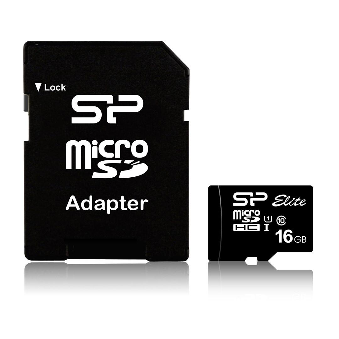Hukommelseskort MicroSDHC 16 GB - Silicon Power Elite Class 10 UHS-I billede