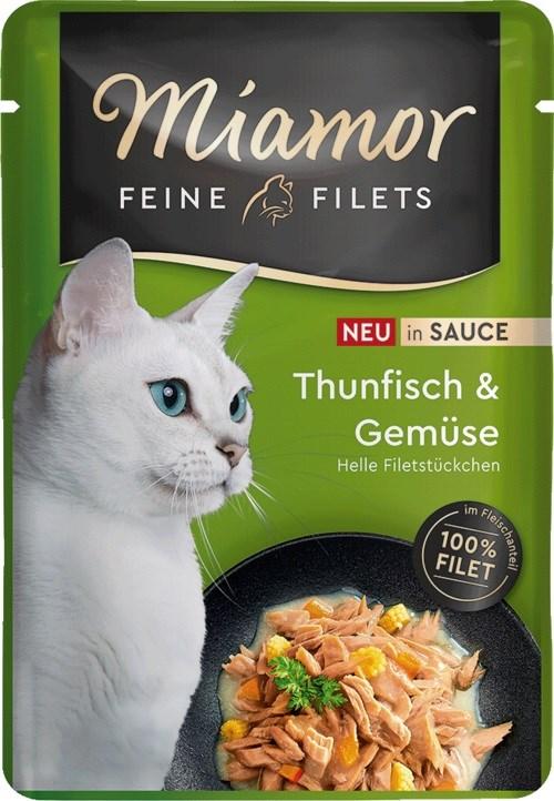 Vådfoder til kat – Miamor Feine Filets tun med grøntsager i sauce 100 g billede