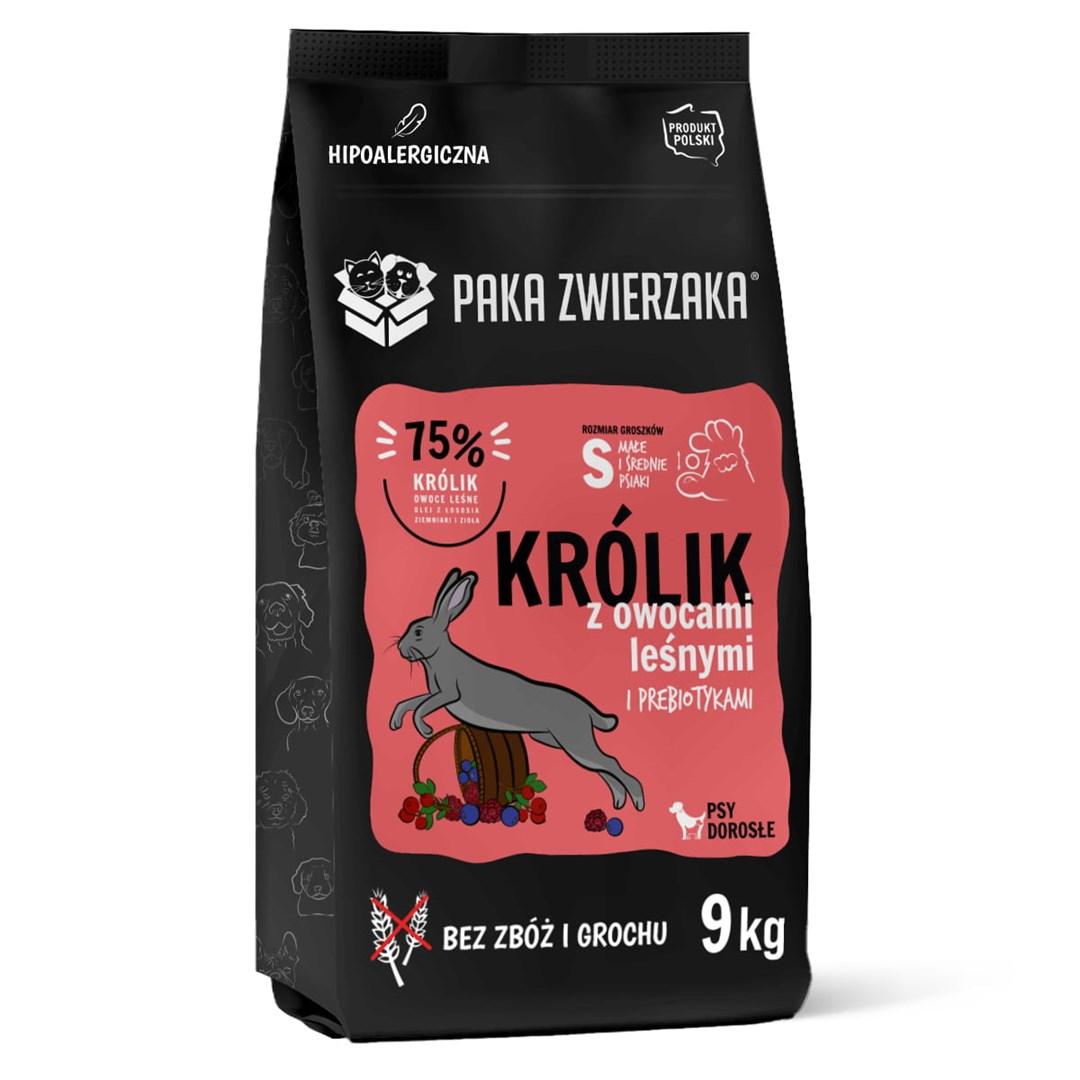 Hundefoder tørfoder PAKA ZWIERZAKA – Kanin med skovfrugter S, 9 kg billede