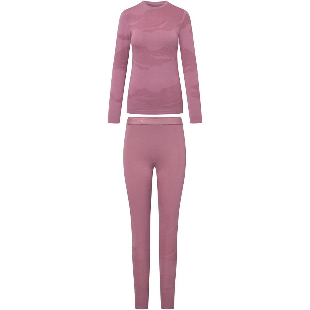 Termoundertøjssæt Viking Gasher Lady Set Merino - pink, str. S