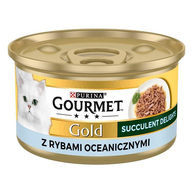 Vådfoder til kat – Purina Gourmet Gold Succulent Delights Ocean Fish, 85 g billede