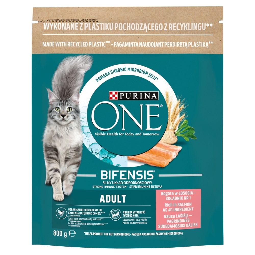 Kattemad tørfoder Purina ONE Bifensis Adult Laks 800 g billede