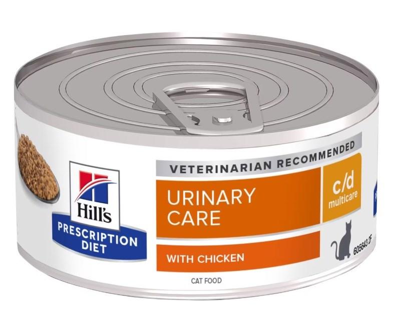 Vådfoder til kat – Hill's Feline c/d Urinary Care gryderet med kylling, 82 g billede