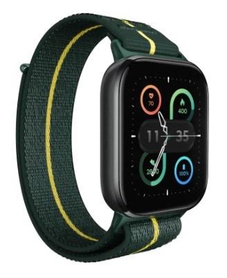 Smartwatch Motorola Moto Watch Fit - sort urkasse, grøn rem