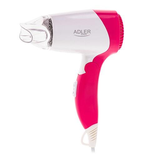 Hårtørrer Adler AD 2259 - 1.200 W, pink, foldbart håndtag billede