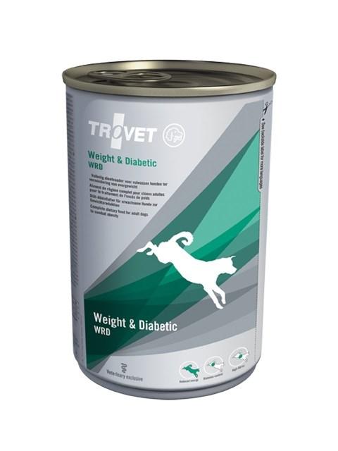 Hundefoder vådfoder TROVET Weight & Diabetic WRD kylling – 400 g billede