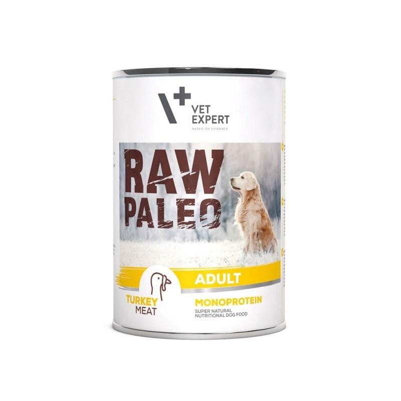 Hundefoder vådfoder – VetExpert Raw Paleo Adult Monoprotein Kalkun 400 g billede