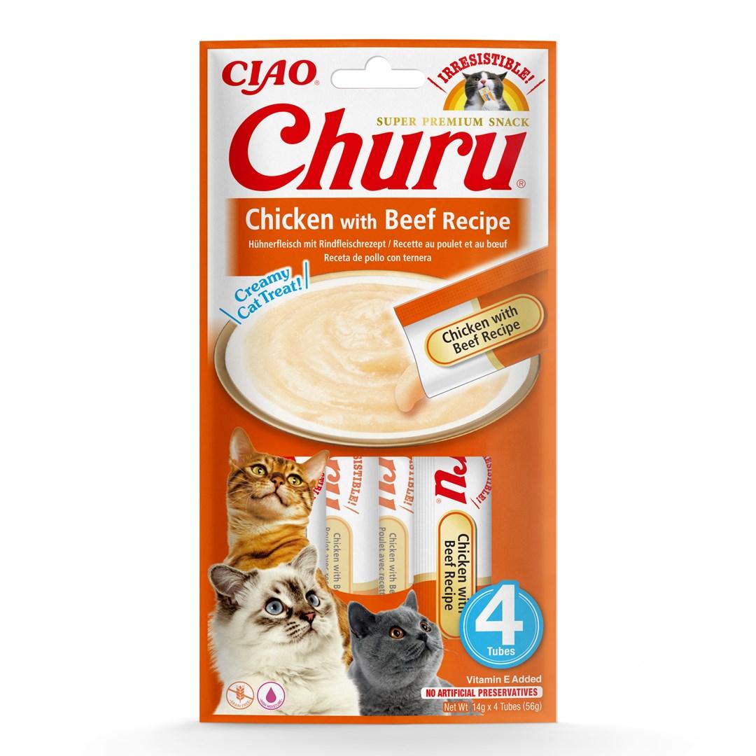 Kattegodbidder INABA Churu – Kylling med Okseopskrift, 4x14 g billede