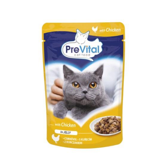 Vådfoder til kat – PREVITAL kylling i gelé 100 g billede