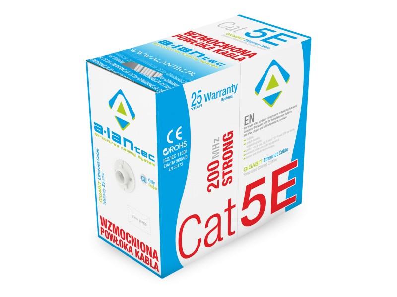 Netværkskabel Cat5e U/UTP - Alantec, grå 305 m billede