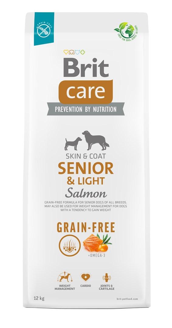 Hundefoder tørfoder Brit Care Senior & Light Laks 12 kg billede