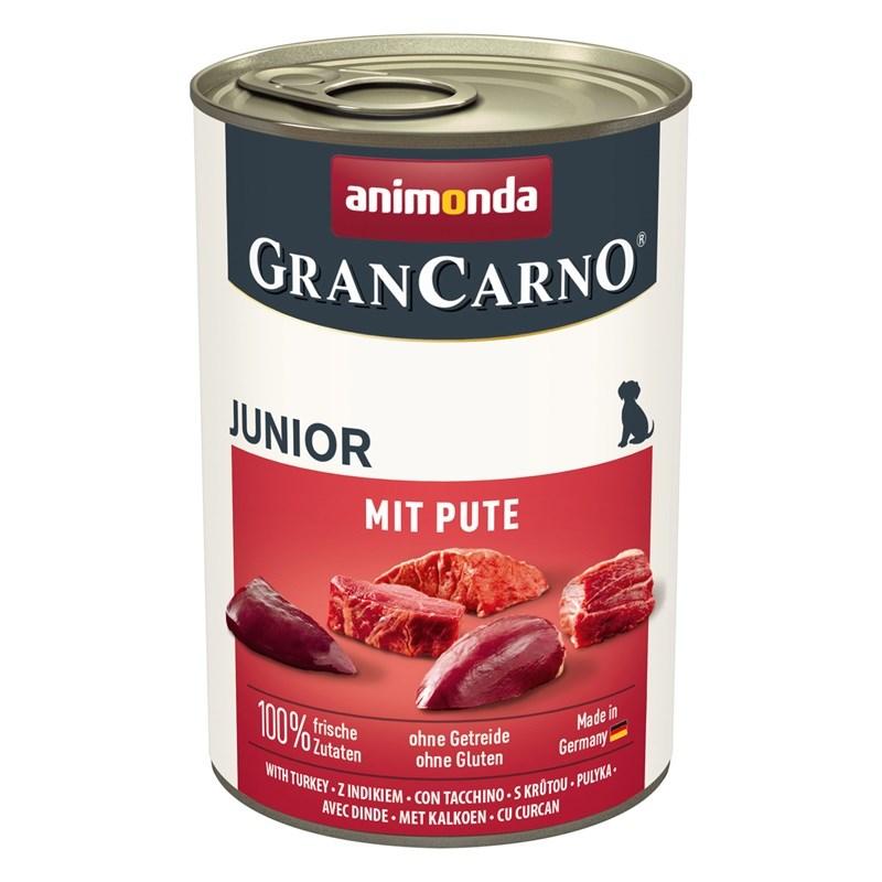 Hundefoder vådfoder animonda GranCarno Junior med kalkun – 400 g billede