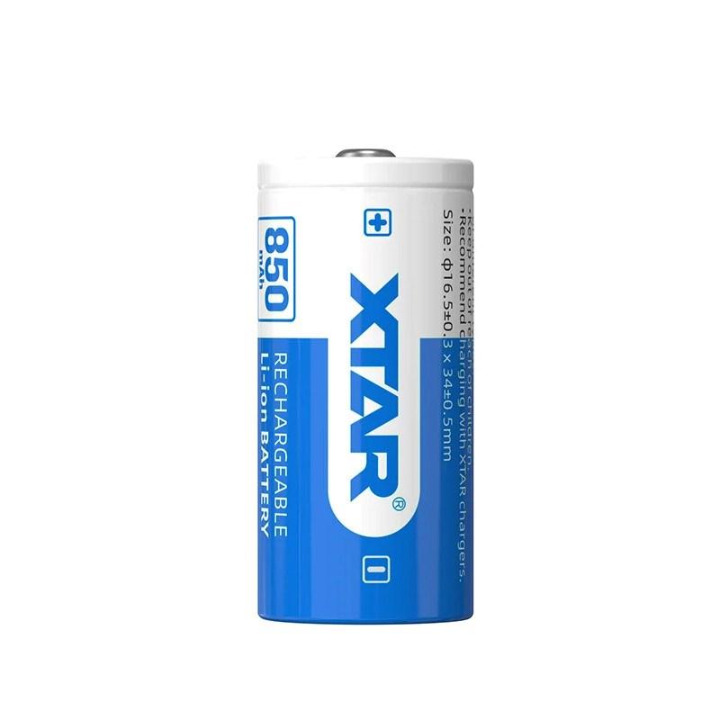 Genopladeligt batteri 16340/R-CR123 3,7 V Li‑ion 850 mAh XTAR billede