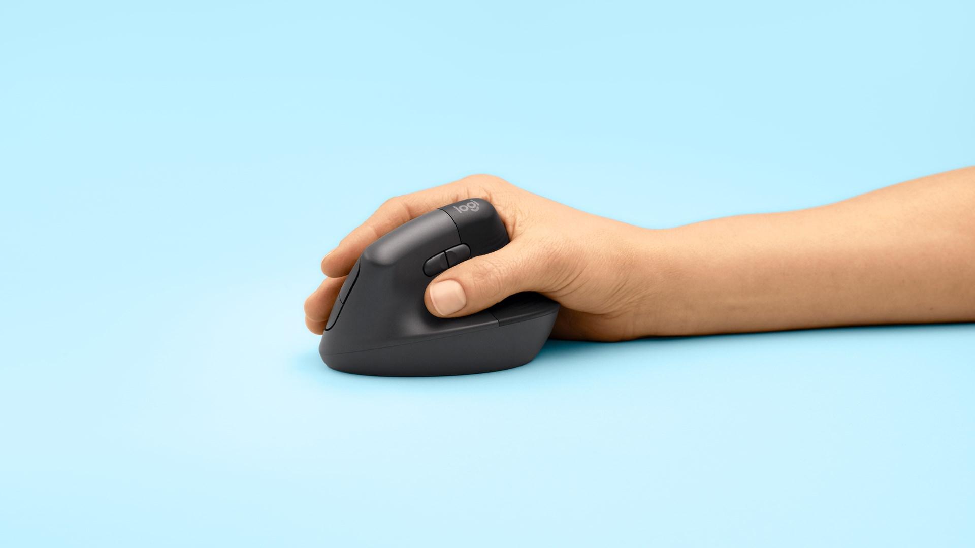 Ergonomisk mus - Logitech Lift Vertical, højrehånd, grafit