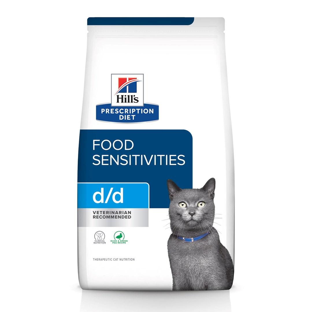 Kattemad – Hill's Prescription Diet d/d tørfoder med and og ærter 1,5 kg billede