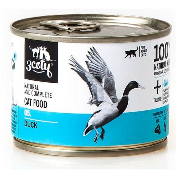 Vådfoder til kat - 3coty And 180 g billede