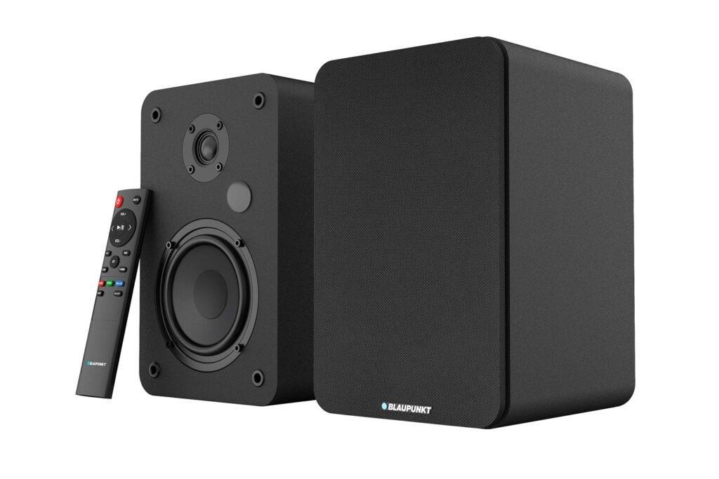 Højttalere til reol – Blaupunkt BS50BK, aktive, sort billede