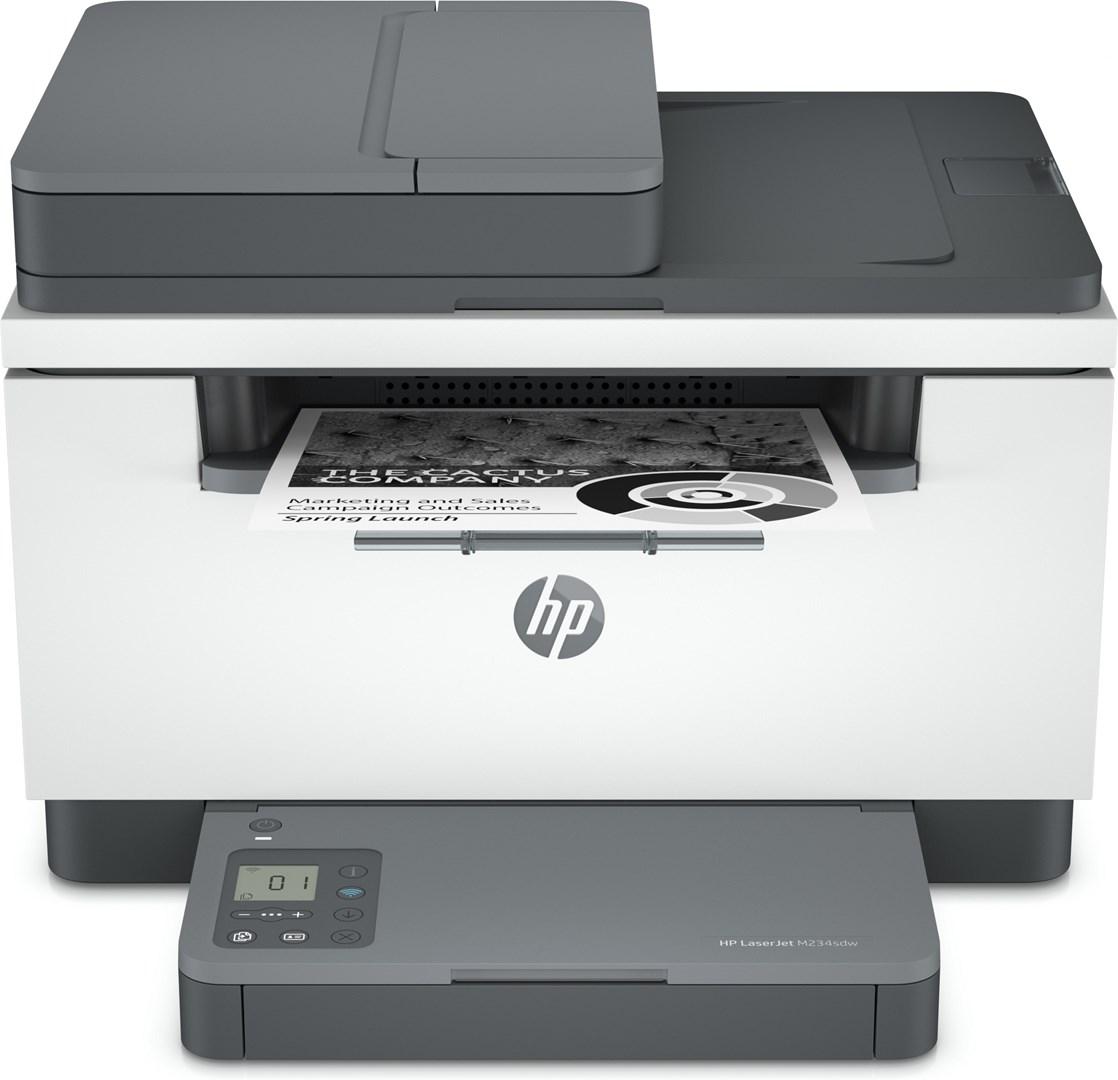 Laserprinter HP LaserJet MFP M234sdw - sort/hvid med Wi‑Fi, dobbeltsidet og ADF billede